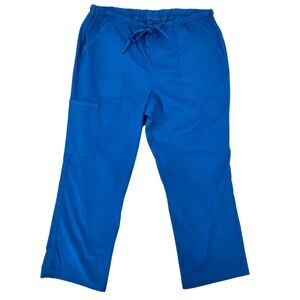 Cherokee NEW LARGE Royal Blue WW160 Workwear Professionals Modern Scrub Pants
